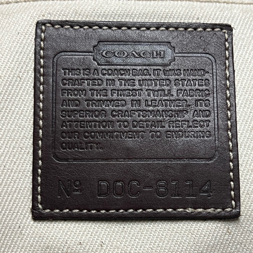 Vintage Coach Hippie 8114 Small Canvas Twill Slim Flap Crossbody, Made in USA - Picture 14 of 14